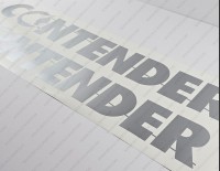 Contender Boat Logo Silver Decals Set of 2 x 26"